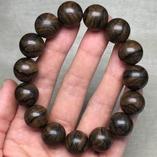 【桃花源創意工坊】加里曼丹虎斑紋老料沉香1.5(手鍊)