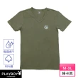 【PLAYBOY】任選_LOGO彈性棉V領短袖(單件-多色)