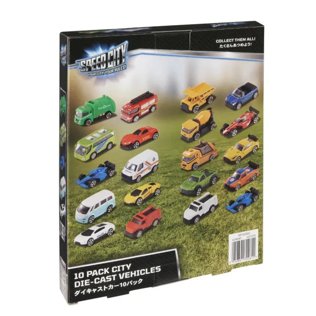 【ToysRUs 玩具反斗城】Speed City 極速城市 10入裝合金車(男孩玩具 合金車 玩具車)