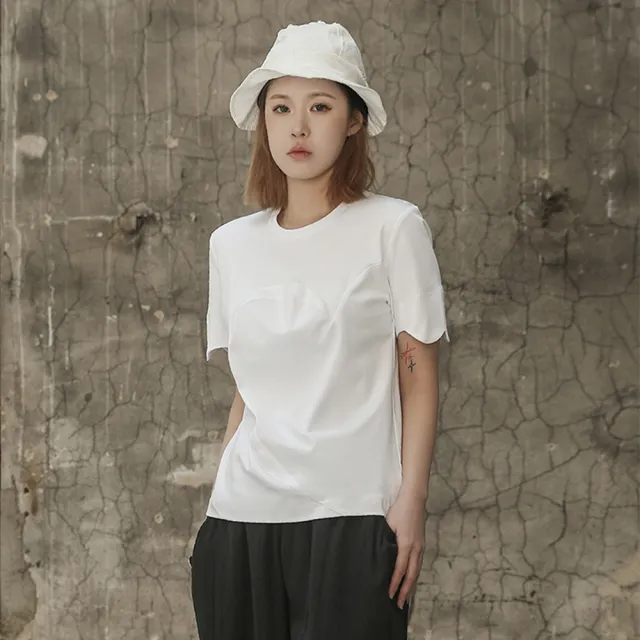 【設計所在】個性設計風 山本耀司CDG風心動系列短袖T恤T-1081(2色 S-L可選)