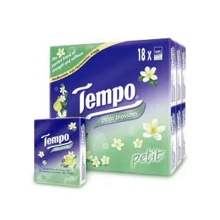【TEMPO】4層加厚紙手帕 迷你袖珍包-水梨花香氛(7抽x18包)