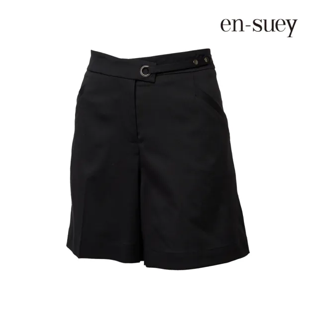 【en-suey 銀穗】知性風裝飾細腰帶短褲-女(西裝褲)