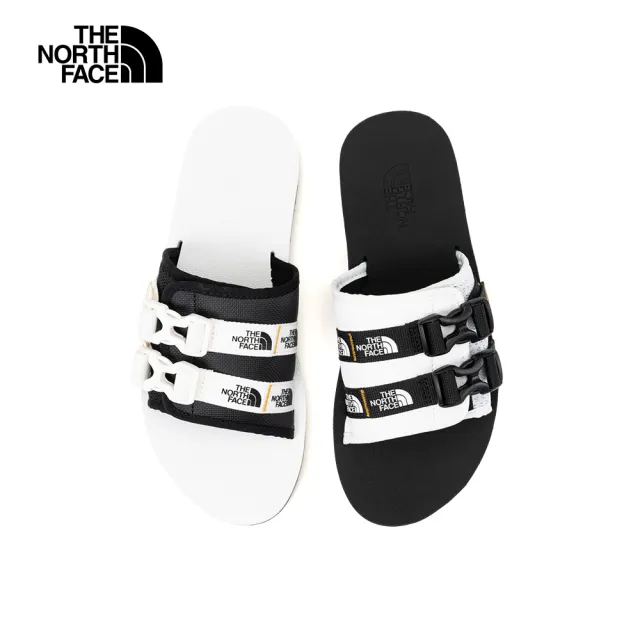 【The North Face 官方旗艦】北面UE男款黑白雙色雙織帶卡扣設計涼鞋｜819VOD7
