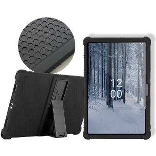 【VXTRA】Nokia T21 全包覆矽膠防摔支架保護軟套-黑