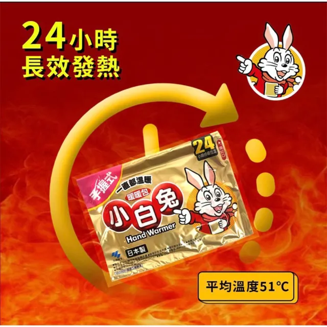 【小林製藥】日本製-24H手握式暖暖包(2包/20pcs)