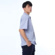 【JEEP】男裝 簡約涼感短袖襯衫(藍色)
