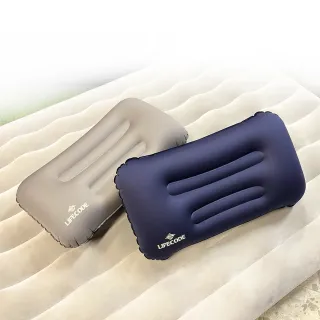 【LIFECODE】小二《人體工學》手壓充氣枕-2色可選-2入