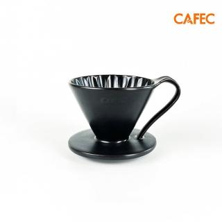 【CAFEC】日本限量款 花瓣濾杯陶瓷款 墨色 V01/1-2人(花瓣 Kinto Driver Tiamo 有田燒 陶瓷濾杯 日本製)