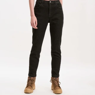 【AIGLE】女 棉質彈性牛仔褲(AG-2A235A100 黑色)