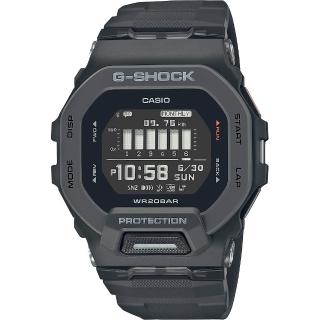 【CASIO 卡西歐】G-SHOCK 纖薄運動系藍芽計時手錶-沉著黑 開學(GBD-200-1)