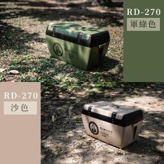 【樂活不露】戶外保冰桶 攜帶式冰桶 RD-270 軍綠/沙(露營/釣魚/旅行 27公升)