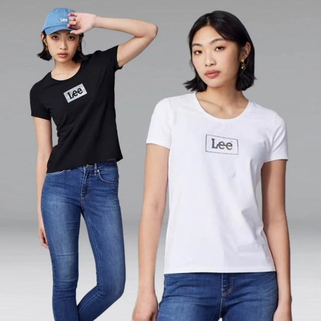 Lee 官方旗艦 女裝 短袖T恤 / 閃色小LOGO 共2色 標準版型(LB302059K11 / LB302059K14)