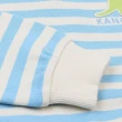 【KANGOL】韓國-KIDS 左胸小袋鼠條紋厚棉上衣-藍條(W23SK008LB)