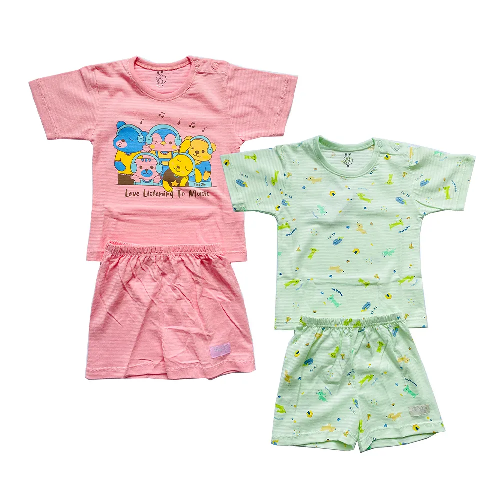 【Oluna 歐露娜】童馨 透氣排汗 短袖套裝(小孩睡衣 幼童短袖 兒童短袖 幼童睡衣 幼童短袖)