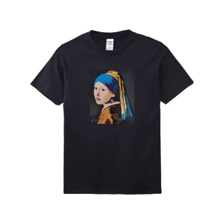 【B+ 大尺碼專家】現貨-大小尺碼-戴珍珠耳環的少女 名畫 藝術 板畫 T恤 電影看板師 聯名款(0201909)
