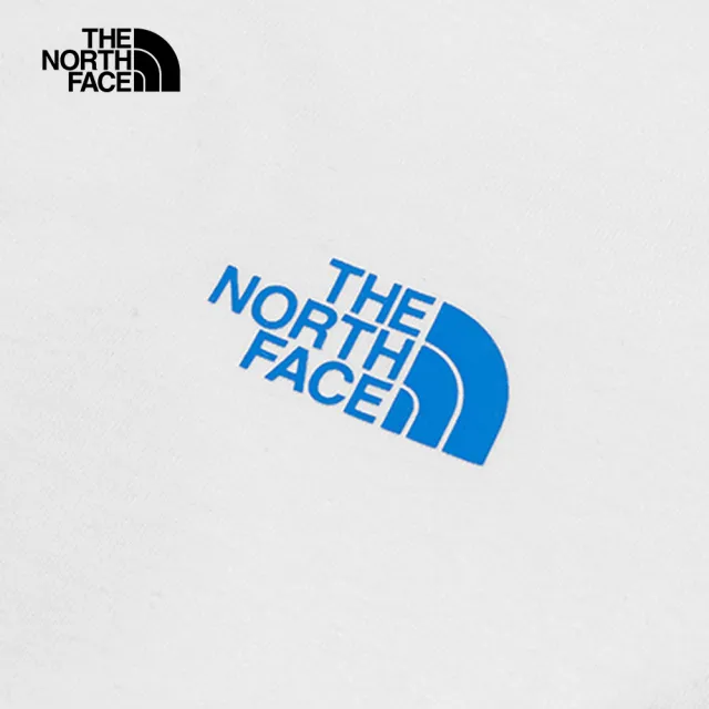 【The North Face 官方旗艦】北面兒童白色背部鎖扣組合印花短袖T恤｜88E5FN4