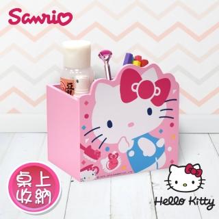 【百科良品】Hello Kitty 凱蒂貓 造型小物收納盒 桌上收納 文具盒收納 筆筒(正版授權臺灣製)