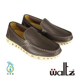 【Waltz】城市休閒 素面牛皮 樂福鞋 縫線水洗皮(623015-23 華爾滋皮鞋)