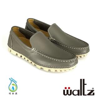 【Waltz】城市休閒 素面牛皮 樂福鞋 縫線水洗皮(623015-25 華爾滋皮鞋)