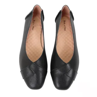 【Ben&1966】高級植鞣羊皮氣質尖頭包鞋-黑