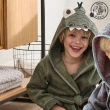 【SOLO 歐洲家居】兒童純棉可愛鱷魚造型連帽浴袍