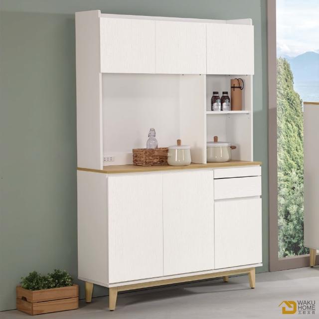 【WAKUHOME 瓦酷家具】Troy日系風4尺餐櫃-全組-A003-485-1