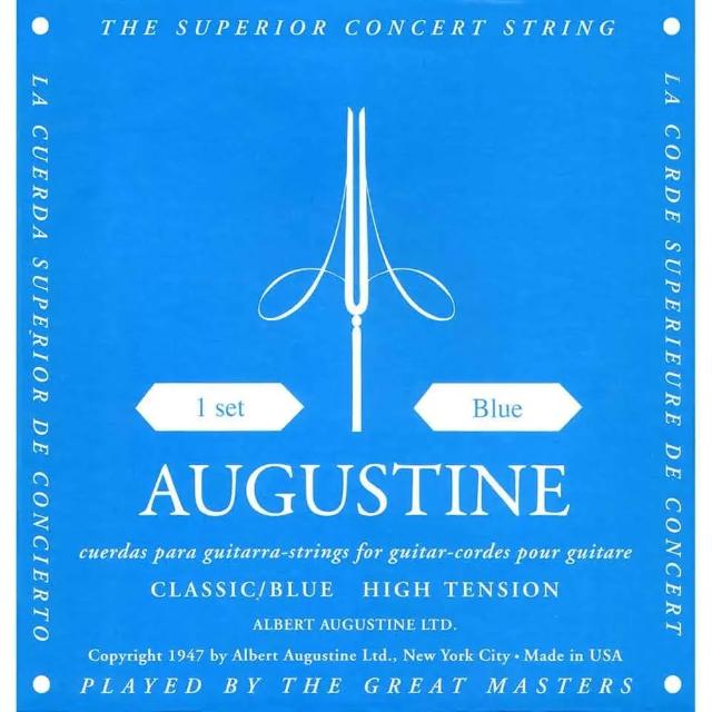 【Augustine 奧古斯汀】Classic Blue 奧古斯丁 經典藍 中/高張 古典吉他弦(原廠公司貨 商品保固有保障)