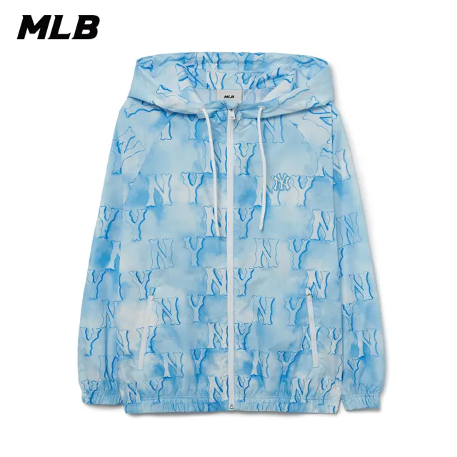 【MLB】女版夏日防風外套 MONOGRAM系列 紐約洋基隊(3FWJM0733-50ABS)