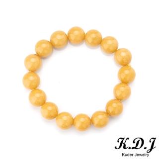 【K.D.J 圓融珠寶】黃翡圓珠手串手珠翡翠天然A貨