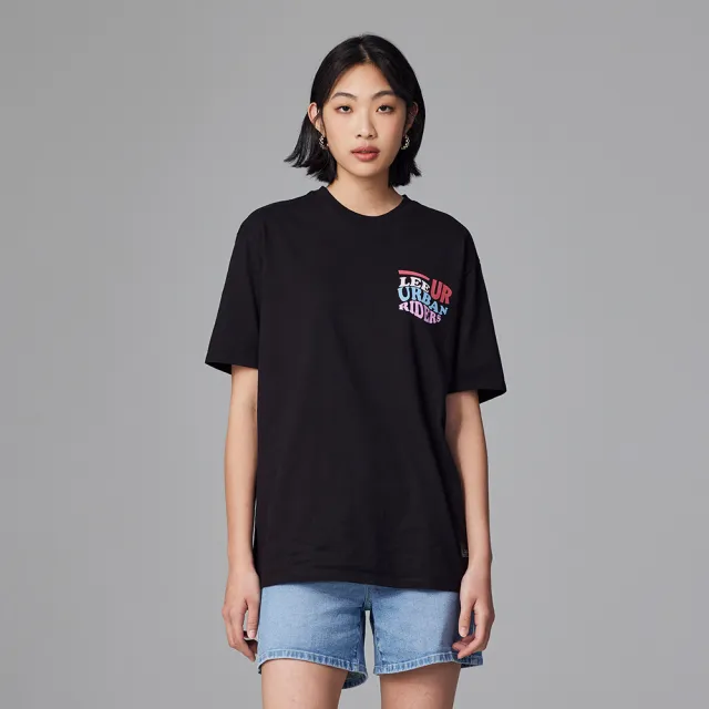 【Lee】出清品-女裝 短袖T恤 / 左胸藝術字體 共2色 季節性版型(LB302060848 / LB302060K11)