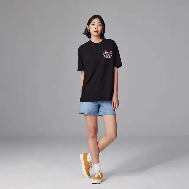 【Lee】出清品-女裝 短袖T恤 / 左胸藝術字體 共2色 季節性版型(LB302060848 / LB302060K11)