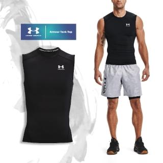 【UNDER ARMOUR】背心 HG Armour Tank Top 男款 黑 無袖 訓練 透氣 排汗 UA(1361522001)