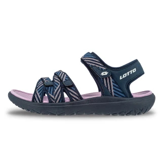 【LOTTO】女 織帶輕涼鞋(藍/紫-LT3AWS8196)