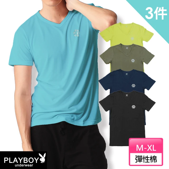 PLAYBOY 2件組彈力發熱圓領長袖-廠出(發熱/柔感/親