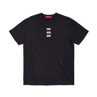 【EDWIN】男裝 人氣復刻款 徽章繡花短袖T恤(黑色)