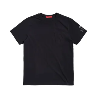 【EDWIN】男裝 人氣復刻款 BASIC POCKET短袖T恤(黑色)