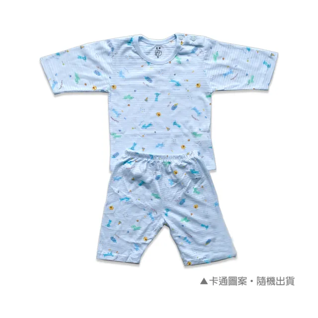 【Oluna 歐露娜】童馨 薄棉透氣款 七分袖褲套裝(小孩睡衣 七分袖 七分褲 寶寶七分褲 兒童七分褲)
