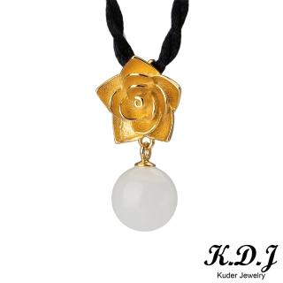 【K.D.J 圓融珠寶】白玉碧玉圓珠天然和田軟玉和闐玉墜飾
