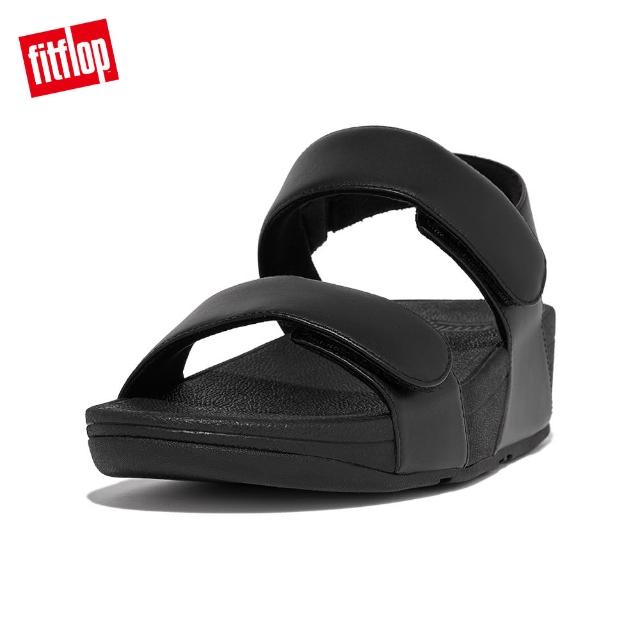 【FitFlop】LULU ADJUSTABLE LEATHER BACK-STRAP SANDALS經典可調式皮革後帶涼鞋-女(靚黑色)