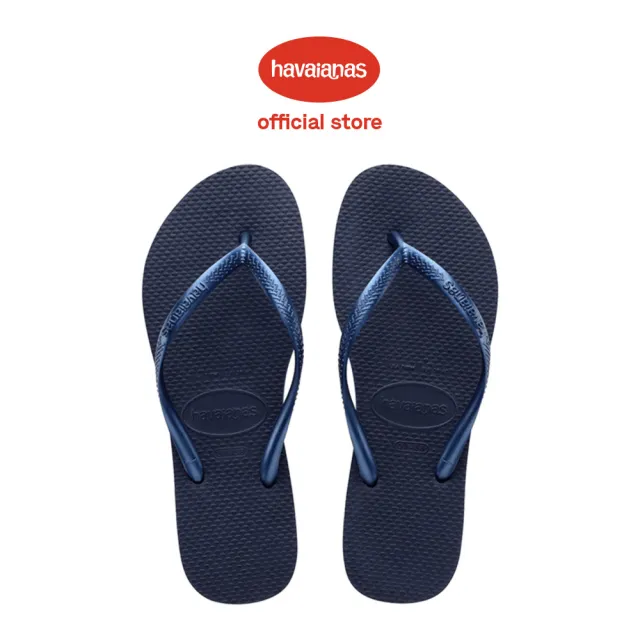 【havaianas 哈瓦仕】拖鞋 女鞋 夾腳拖 細帶 Slim 藍色 4000030-0555W(哈瓦士)