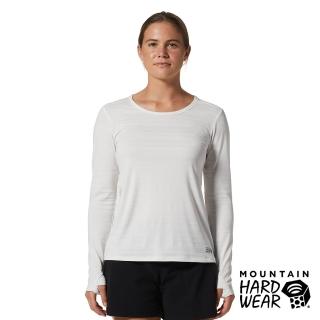 【Mountain Hardwear】Mighty Stripe Long Sleeve W 防曬條紋長袖排汗衣 女款 霧堤白 #2027941