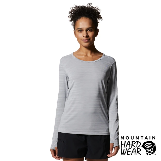 Mountain Hardwear Mighty Stripe Long Sleeve W 防曬條紋長袖排汗衣 女款 冰河 #2027941