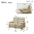 【NITORI 宜得利家居】◎耐磨合成皮革 2人用電動沙發 N-BELIEVA N-SHIELD BE(耐磨合成皮革 電動沙發)
