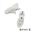 【BYHUE】復古潮流異材質牛皮軟芯老爹厚底休閒鞋(綠)