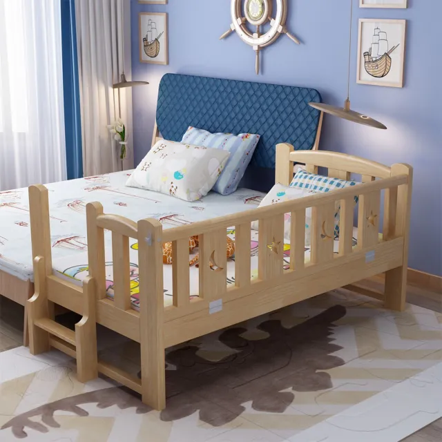 【HA BABY】長196寬100兒童床 標準單人尺寸+7.5cm乳膠床(拼接床 延伸床 床邊床 兒童床 床組 床墊)