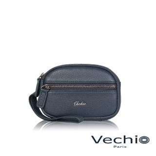 【VECHIO】臺灣總代理 伊利 橢圓拉鍊零錢包-藍色(VE047W050BL)