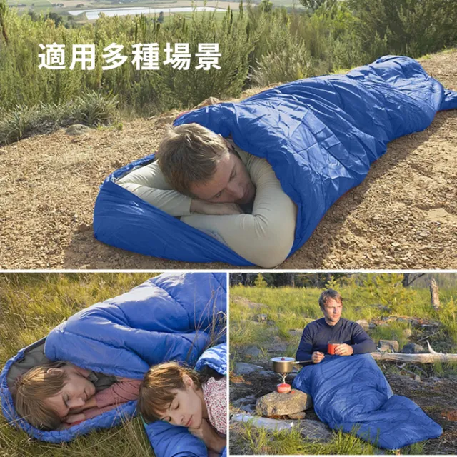 【ANTIAN】戶外露營信封型帶帽睡袋 加厚羽絨睡袋 單人防寒旅行睡袋 950g
