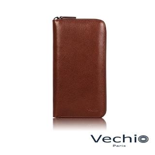 【VECHIO】臺灣總代理 堅毅號 11卡拉鍊長夾-咖啡色(VE048W015BR)