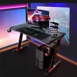 【Easy Life 家居館】戰神RGB電競桌-Z款120CM寬(電腦桌 遊戲桌 辦公桌 Z型鋼架 工作桌)