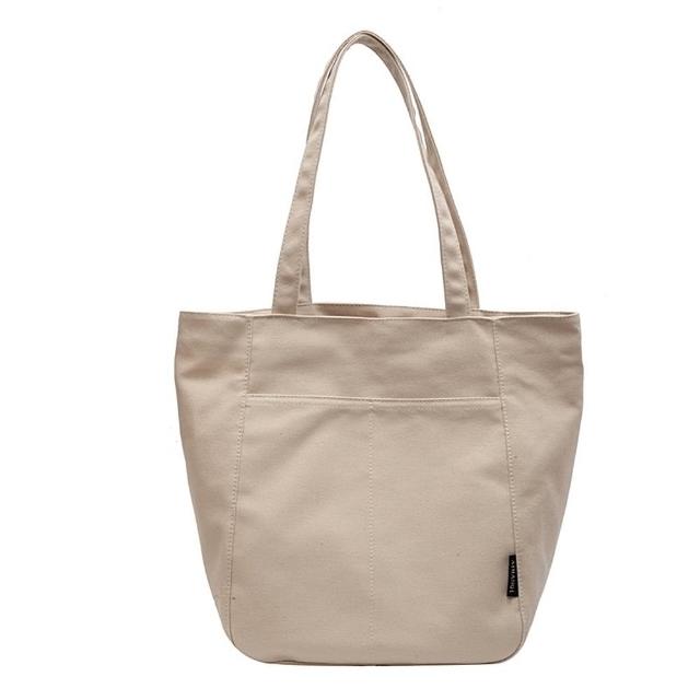 【巴黎精品】現貨+預購 手提包帆布托特包(日系休閒單色大容量女包包4色a1az21)